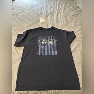 Ford Men's Navy Blue and Light Blue Graphic Tee